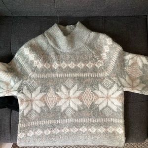 Abercrombie & Fitch Fair Isle Mock Neck Sweater
